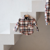 Camicia di flanella da bambino a quadri rossi