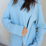 Sudadera de lactancia - Floral azul