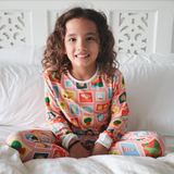 Carte postale d'un ensemble de pyjamas pour enfants