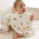 Animaux - Grande couverture en mousseline