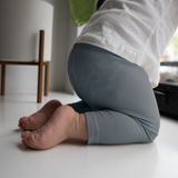 Leggings a coste in bambù Mirtilllo 