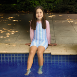 Swimster Stripes Manga Rosa