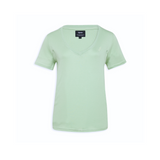 T-shirt d'allaitement col V Vert sauge