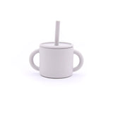 Vaso de silicona con asas y pajita
